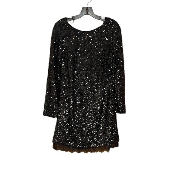 Sachin + Babi Womens Black Cameron Sequin Low Drape Back Mini Dress Size 10 NEW - Picture 8 of 10